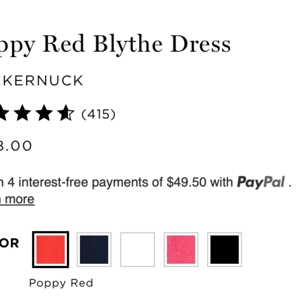 Tuckernuck Poppy Red Blythe Dress NWT - Picture 3 of 5